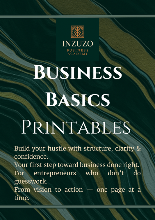 Business Basics Printable Bundle (5 Pages) – Build Your Hustle Right